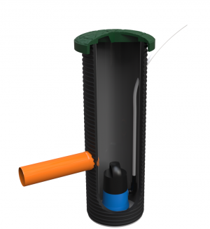 Zorde Колодец для насоса с композитной крышкой под камень и резинововй муфтой 100мм